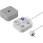 Sygonix SY-6788330 4 krypčių Schuko kubas rozetė pilka/balta