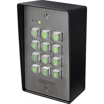 Sygonix SY-6888064 paviršinio montavimo kodų spyna, 12-24V DC/AC, IP65, apšviesta klaviatūra