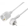 Sygonix SY-7170030 maitinimo prailginimo kabelis 16 A baltas 2,00 m H05VV-F 3G 1,5 mm²