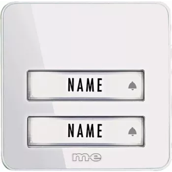 M-E Modern-Electronics 41078 beldimo mygtukas (siųstuvas), 433 MHz, IP44, baltas/pilkas