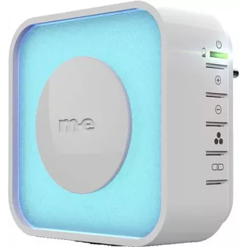 m-e modern-electronics 41308 belaidis durų skambučio imtuvas su apšviestu LED žiedu, baltas