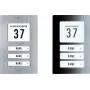 M-E Modern-Electronics 41067 nerūdijančio plieno durų skambučio plokštė su adreso lauku 3 butų namui, 12 V/1 A
