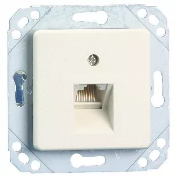 METZ Connect UPk įleidžiamas prijungimo blokas, universali jungiamųjų dėžių, IAE dizainas, 2x RJ45, varžtiniai gnybtai RJ45 mini spaustukas (130040111-I)