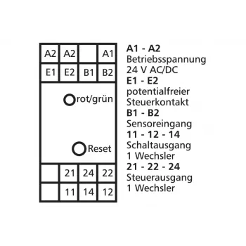 METZ CONNECT greičio stebėjimo relė DRIW-E16 24V AC/DC 22,5 mm 1101501322