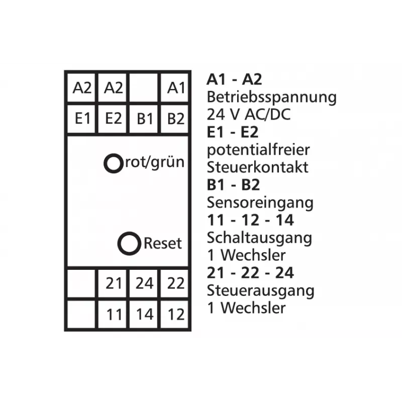 METZ CONNECT greičio stebėjimo relė DRIW-E16 24V AC/DC 22,5 mm 1101501322