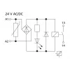 METZ CONNECT KRA-M4/1 sąsajos relės modulis, 1 perjungiamasis kontaktas, 24 V AC ritė, baltas 11061313