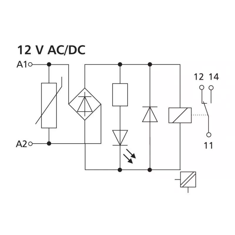 METZ CONNECT KRA-M6/21 baltas DIN bėgio gnybtų blokas, 2 polių, 250V, 8A, 11061550