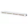 METZ CONNECT 130856-E-90 24 prievadų Cat.6A ekranuotas pach panelis, 1U, baltas