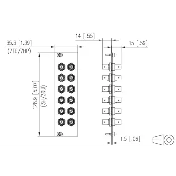 METZ BTR 15024A0112-E OpDAT REGpro 12xST SM/MM keraminė pilka priekinė plokštė 3U/7HP