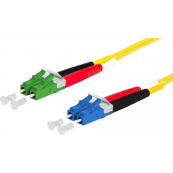 METZ CONNECT OpDAT LC-Duplex į LC-Duplex APC OS2 viensiebis komutacinis kabelis, 2 m, geltonas, LSZH 151P1JOJA20E