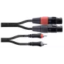 Cordial EU 3 FC XLR į RCA garso kabelis 3 m juodas 14853