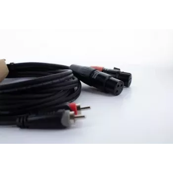 Cordial EU 3 FC XLR į RCA garso kabelis 3 m juodas 14853