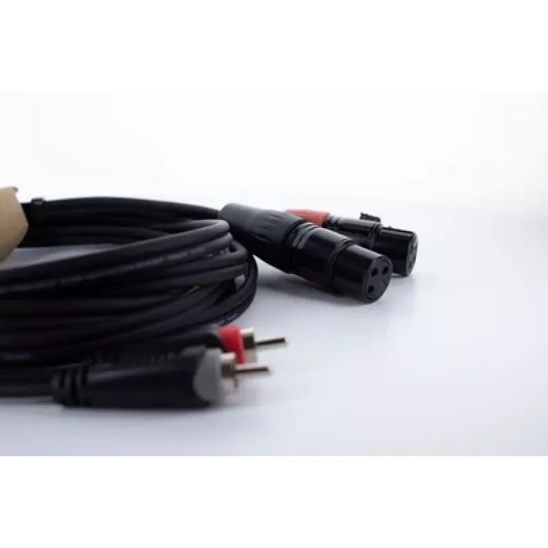 Cordial EU 3 FC XLR į RCA garso kabelis 3 m juodas 14853