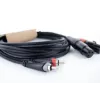 Cordial EU 3 FC XLR į RCA garso kabelis 3 m juodas 14853