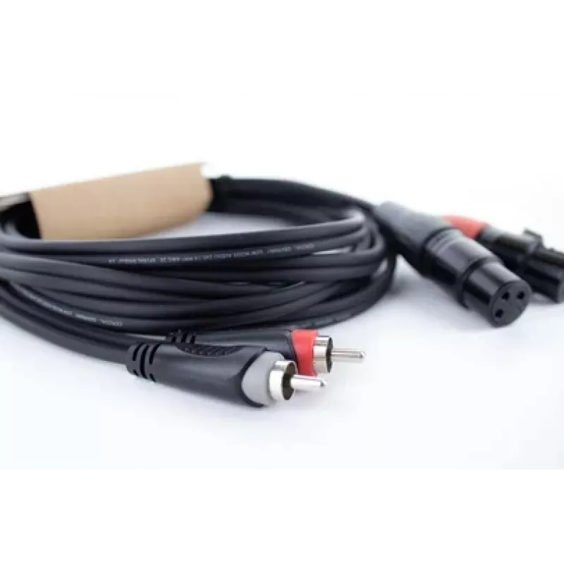 Cordial EU 3 FC XLR į RCA garso kabelis 3 m juodas 14853