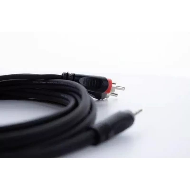 Cordial 14854 3,5 mm jack į 2x RCA audio Y-adapterio kabelis, 1 m, juodas