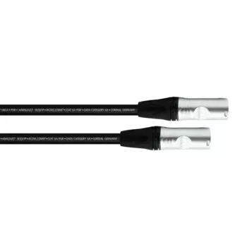 Cordial 15618 CAT 6a S/FTP RJ45 tinklo kabelis, 1 m, juodas PUR apvalkalas