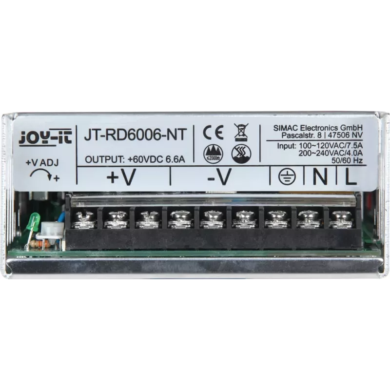 JOY-IT RD6006 NT - uždaras perjungiamasis maitinimo šaltinis 400W 60V 6.6A jt-rd6006-nt