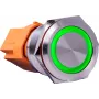 Joy-IT BUTTON22C-M-GR nefiksuojamas mygtukas, 250 V AC, 15 A, IP67, IK10, 22 mm, žalias