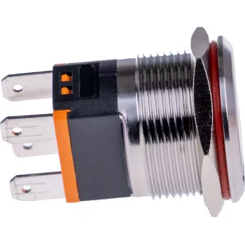 Joy-IT BUTTON22C-M-GR nefiksuojamas mygtukas, 250 V AC, 15 A, IP67, IK10, 22 mm, žalias