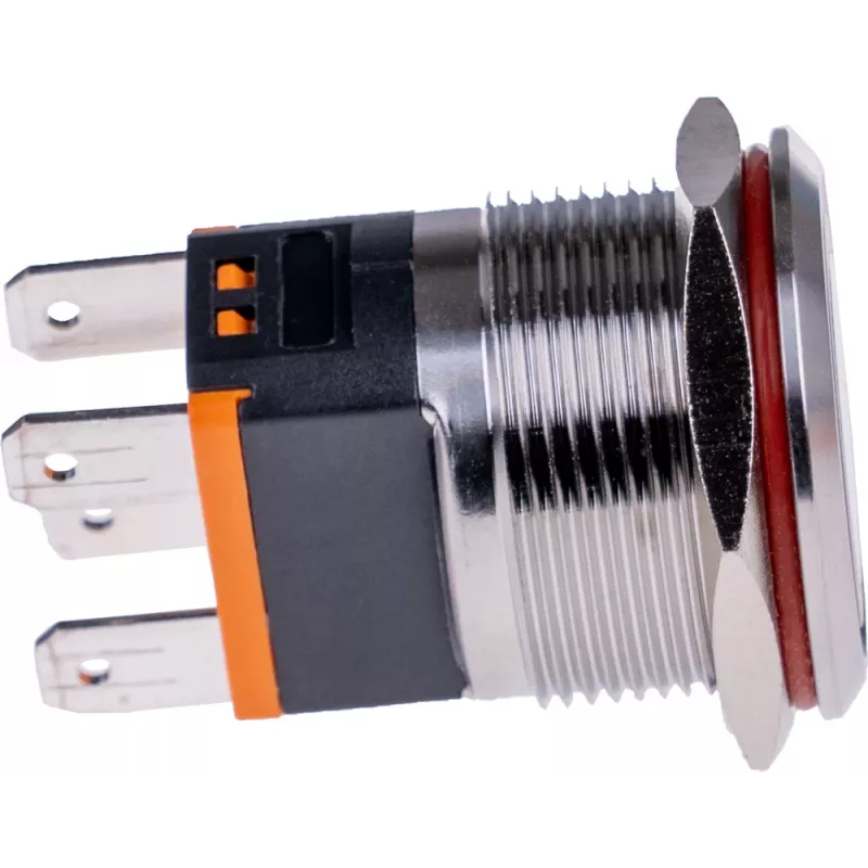Joy-IT BUTTON22C-M-GR nefiksuojamas mygtukas, 250 V AC, 15 A, IP67, IK10, 22 mm, žalias