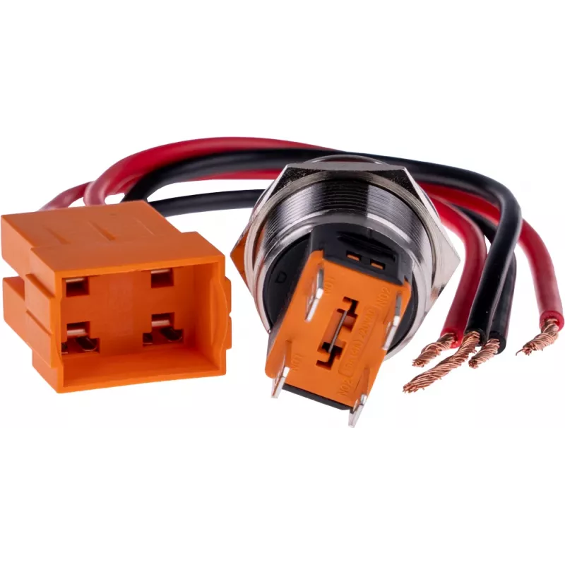 Joy-IT BUTTON22C-M-GR nefiksuojamas mygtukas, 250 V AC, 15 A, IP67, IK10, 22 mm, žalias