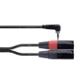 Cordial EY 1.5 WRMM XLR Y-adapterio kabelis 3,5 mm TRS į 2x XLR male 1,5 m juodas 14874