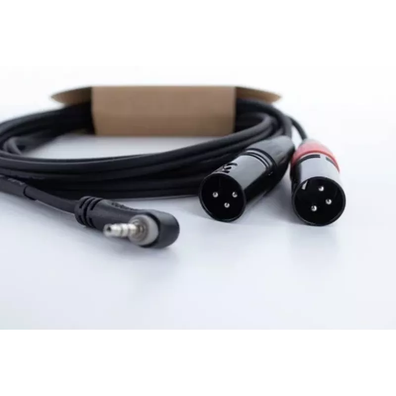 Cordial EY 1.5 WRMM XLR Y-adapterio kabelis 3,5 mm TRS į 2x XLR male 1,5 m juodas 14874