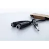 Cordial 14882 6,3 mm stereo jack Y-adapterio kabelis, 1x vyriškas į 2x moteriškus, 0,3 m, juodas PVC
