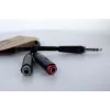Cordial 14890 Audio Y-Adapter Cable 6.3mm Stereo Jack Plug to 2x 6.3mm Mono Jack Socket 0.30m Black PVC Twin Cable