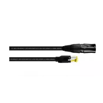 Cordial 15548 RJ45 tinklo kabelis, patch kabelis CAT 5e S/UTP 2,00 m juodas PUR apvalkalas 1 vnt.