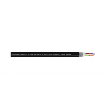 Cordial 15548 RJ45 tinklo kabelis, patch kabelis CAT 5e S/UTP 2,00 m juodas PUR apvalkalas 1 vnt.