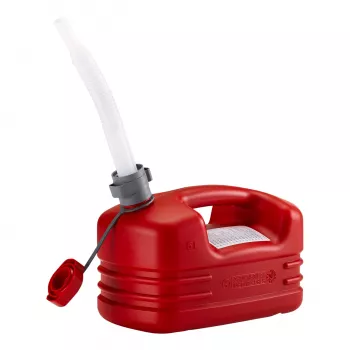 Pressol 21131 5 l HDPE kuro kanistras su lanksčiu snapeliu ir nuo vaikų apsaugotu dangteliu