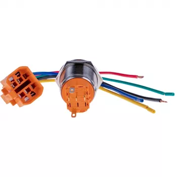 JOY-IT BUTTON22A-L-RD fiksuojamasis mygtukas, 250 V AC, 3 A, SPST-NO, raudonas, IP67, IK10