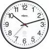 PEWETA Radiovaldomas sieninis laikrodis 30 cm juodas plastikinis su tyliuoju mechanizmu 51.130.312
