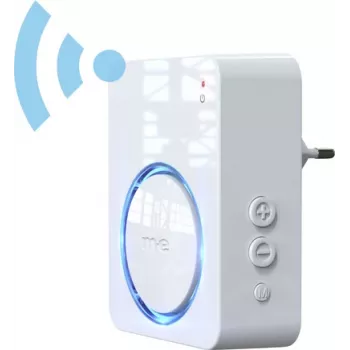 M-E MODERN-ELECTRONICS 41486 belaidis skambučio imtuvas, 433 MHz, 8 melodijos, 85 dB, baltas
