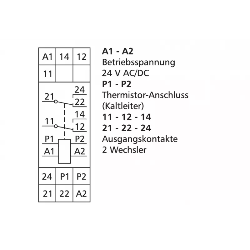 METZ CONNECT Termistoriaus relė TMR-E12, 24V AC/DC, 2W, be gedimų atminties 1103151322