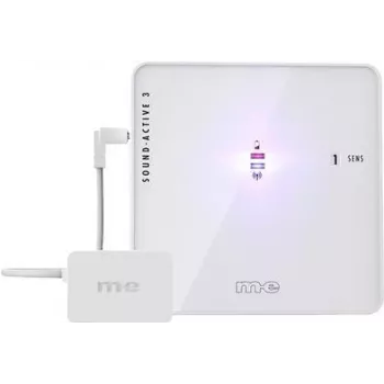 M-E MODERN-ELECTRONICS 41368 belo durų skambučio siųstuvas, 433 MHz, 100 m ryšys, IP44, baltas/antracitas