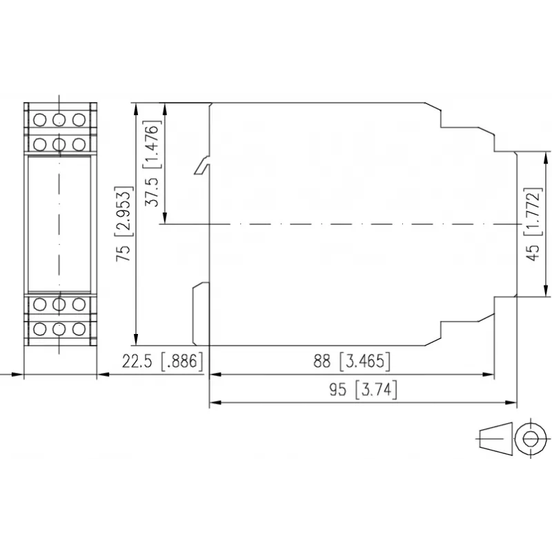 METZ CONNECT 1102830530 sąsajos relė, balta, 24 V DC, 2 CO, 8 A