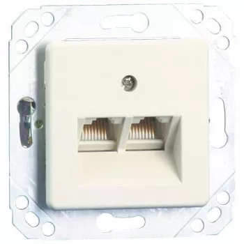 Metz Connect UPk įleidžiamas universalus jungiamasis modulis, UAE dizainas, 2xRJ45, Mini Clamp (130064111-I)
