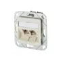 METZ CONNECT BTR E-DAT modul 8/8(8) UPk įleidžiama duomenų rozetė, 2x RJ-45, CAT 6e, ekranuota, perlamutrinė balta RAL 1013 1309121101-E