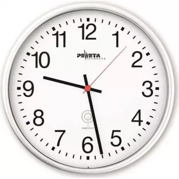 PEWETA radiovaldomas sieninis laikrodis, plastikinis, baltas, 30 cm (51.130.311)