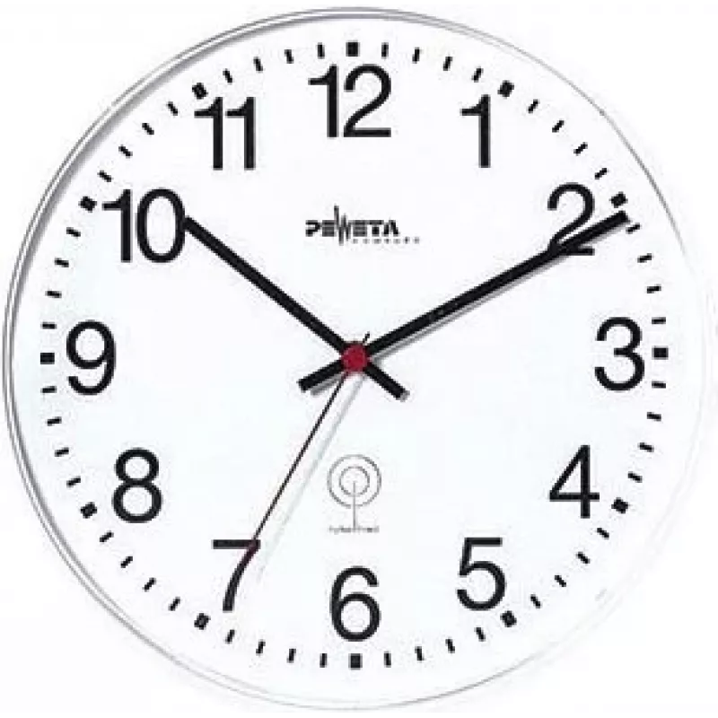 PEWETA radiovaldomas sieninis laikrodis, plastikinis, baltas, 30 cm (51.130.311)
