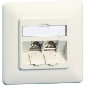 METZ CONNECT E-DAT modul 8/8(8) UP įleidžiama RJ45 jungčių dėžutė Cat.6A ekranuota, grynai balta 1309121002-E-90