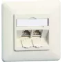 METZ CONNECT E-DAT modul 8/8(8) UP įleidžiama RJ45 jungčių dėžutė Cat.6A ekranuota, grynai balta 1309121002-E-90