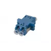 METZ CONNECT 15090074-I LC Duplex į SC Simplex hibridinis šviesolaidinis adapteris, vienmodis OS2, mėlynas