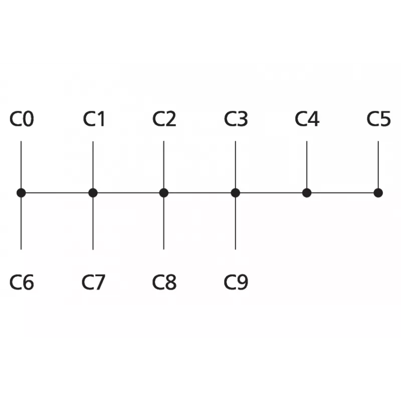 METZ CONNECT PV10 F10 galios perjungimo relė 24V DC 1 CO 10A balta 110720
