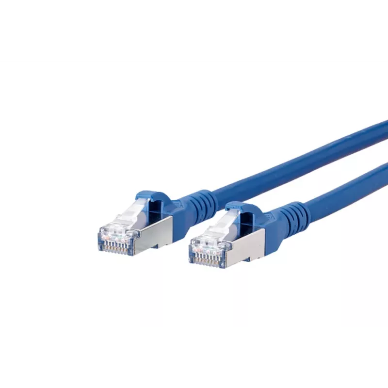 METZ BTR Netcom RJ45 tinklo komutacinis kabelis CAT 6A S/FTP 1,5 m mėlynas su fiksatoriaus apsauga 1308451544-E