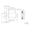 METZ CONNECT RM 21/21 230VAC sąsajos relės modulis su LED, 2 perjungimo kontaktai, DIN bėgelis 11050705