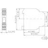METZ CONNECT 11061913 sąsajos relės modulis, 24 V AC ritė, 1 perjungiamasis kontaktas, 6 A, baltas